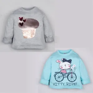 Winter Sweatshirt Combo - Cupcake and Kitty