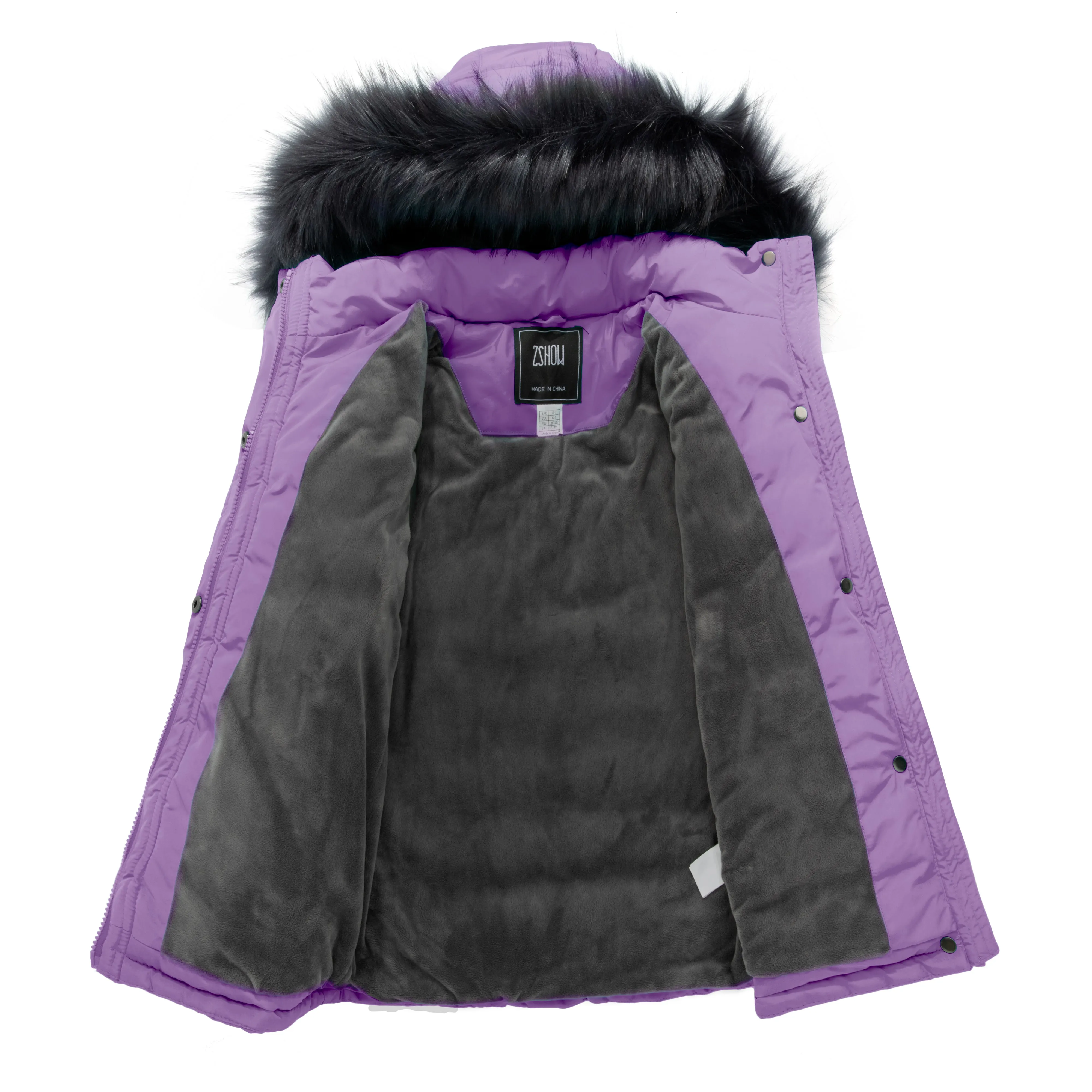 ZSHOW Girls' Puffer Jacket Padded Winter Coat